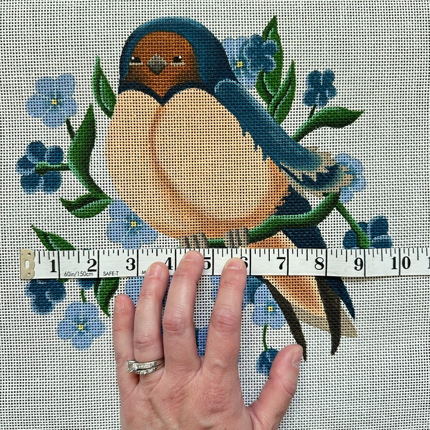 Vintage Barn Swallow Needlepoint Canvas, Single Sheet