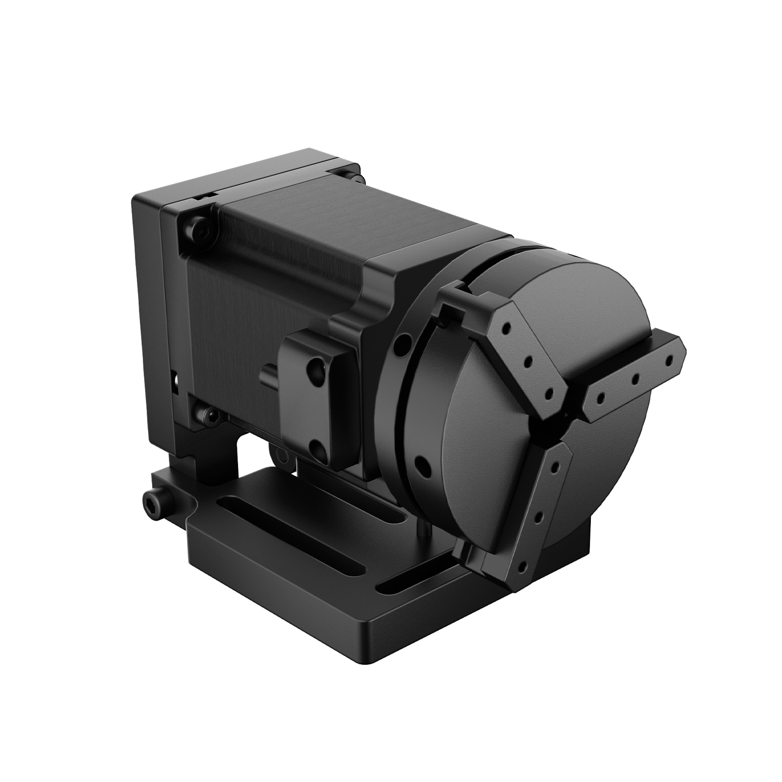 70mm Rotary Axis Attachment for Fiber Laser Engraver w 3 Jaw Rotary Chuck - Used