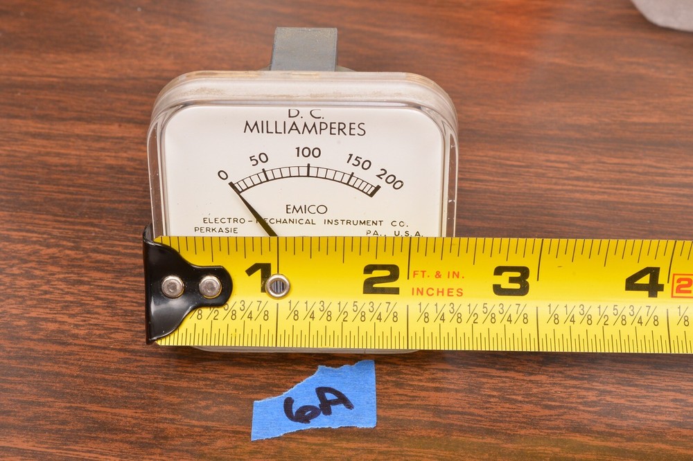 EMICO PANEL METER 0-200 DC MILLIAMPERS 200mA (Lot 6A) JOHNSON NAVIGATOR