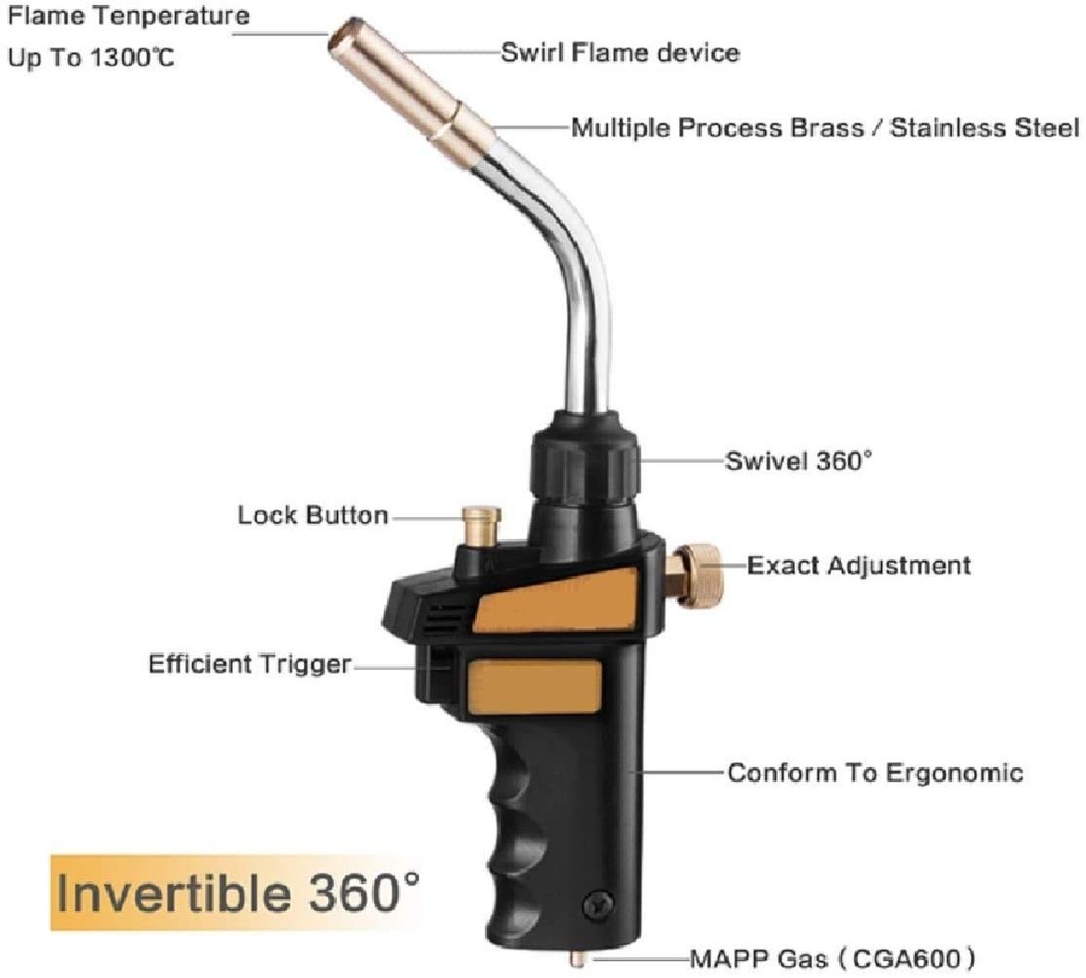 All Splendid Selflighting Adjustable Swirl Flame Heavyduty Triggerstart Mapp Pro