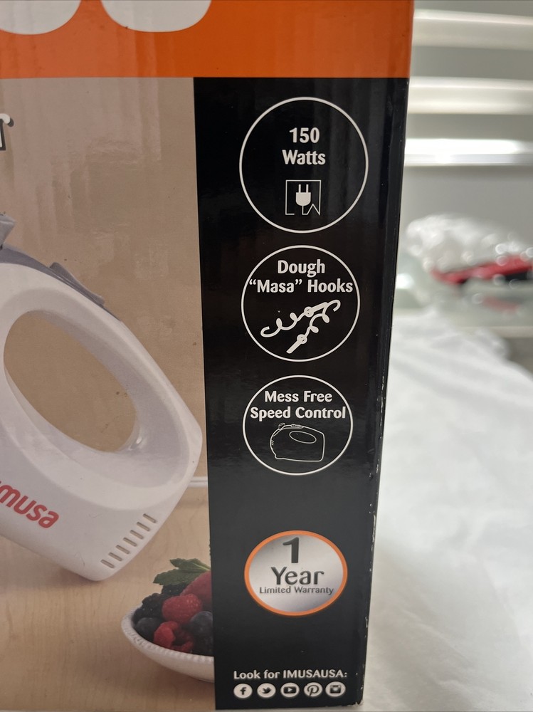IMUSA 5 Speed Hand Mixer With Storage Case