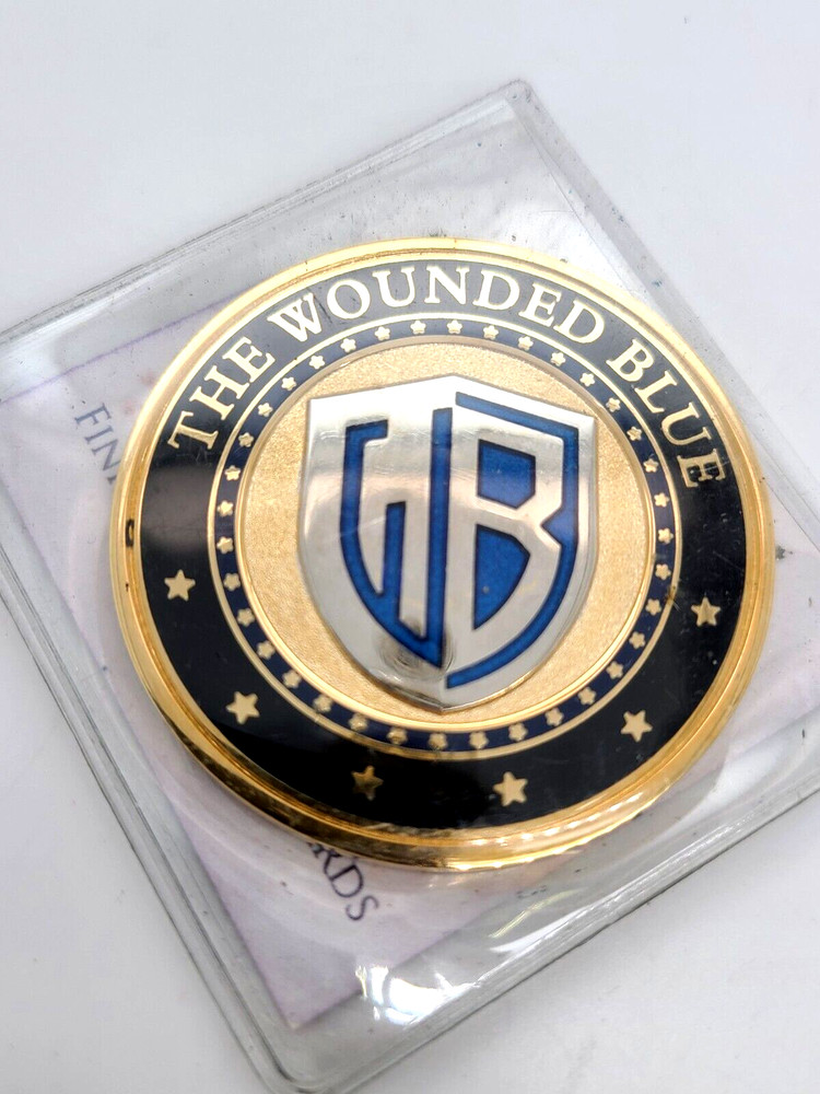The Wounded Blue Never Forgotten Never Alone 1.75" Challenge Coin