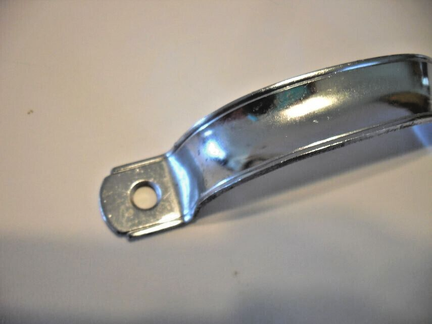 Vintage Nos Chrome Drawer Strap Pull Cabinet Handle Concave Face Stanley #4466