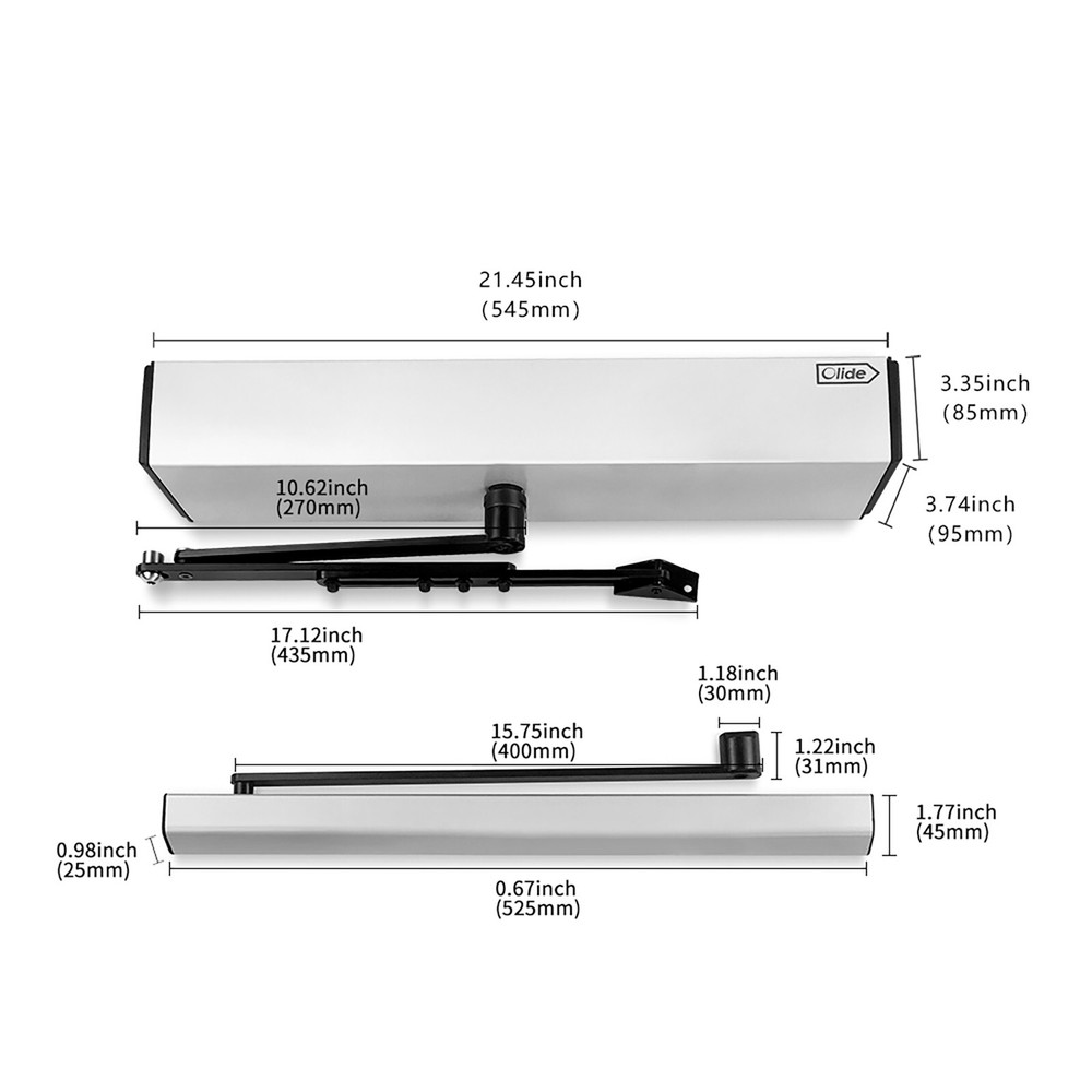 Automatic Swing Door Olide-120B with Wireless Push Panel and 880lbs Eletric Lock