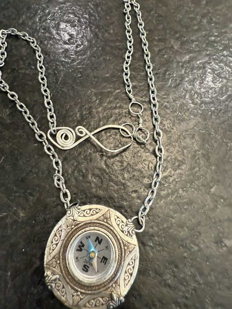 WORKING HANDMADE COMPASS NECKLACE. REDUCED!!!