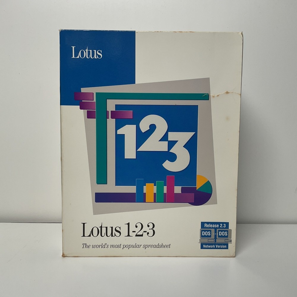 Lotus 1-2-3 DOS Spreadsheet Software Release 2.3 U.S.A. Server Edition -Open Box
