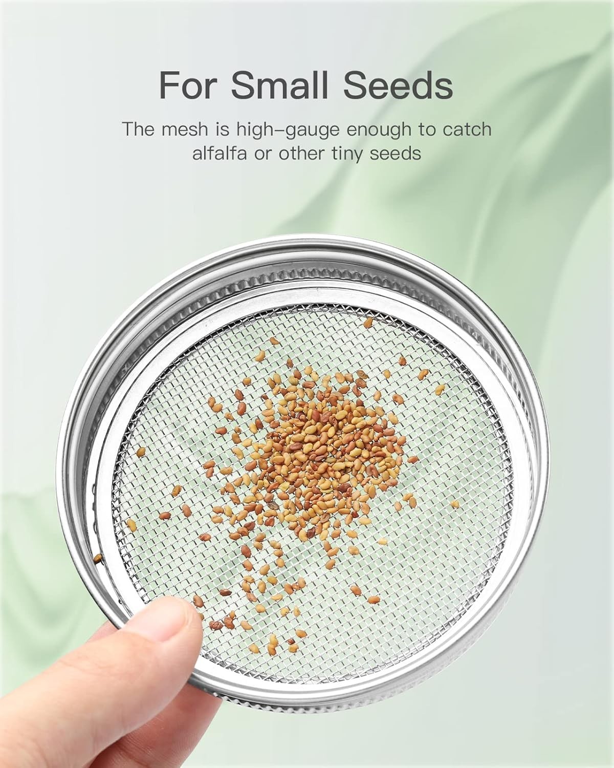 3/12 Pack Sprouting Lid 316 Stainless Steel Screen Lid for 86mm Wide Mouth Mason