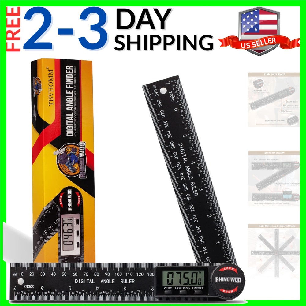 Digital Angle Finder Protractor, Angle Measuring Tool for Woodworking/Carpent...