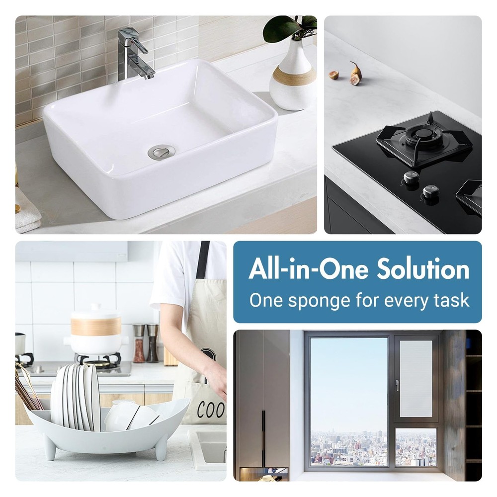 NBStarTech Kitchen Sponges – 4 Pack Large Cellulose Dish Original, Beige