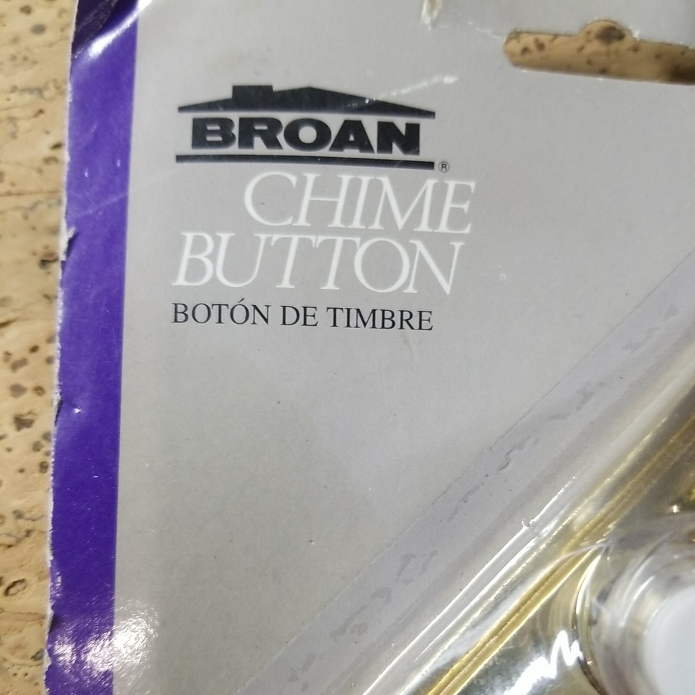 BROAN RC830 SOLID BRASS CHIME BUTTON RECESSED MOUNT-LIGHTED