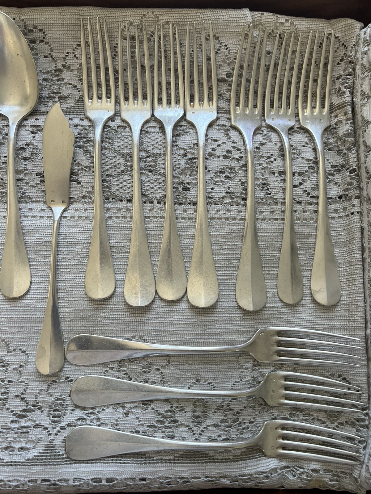 Antique Felix Freres 90/100/60 Silverplate Flatware Set of 22 Pc Toulouse France