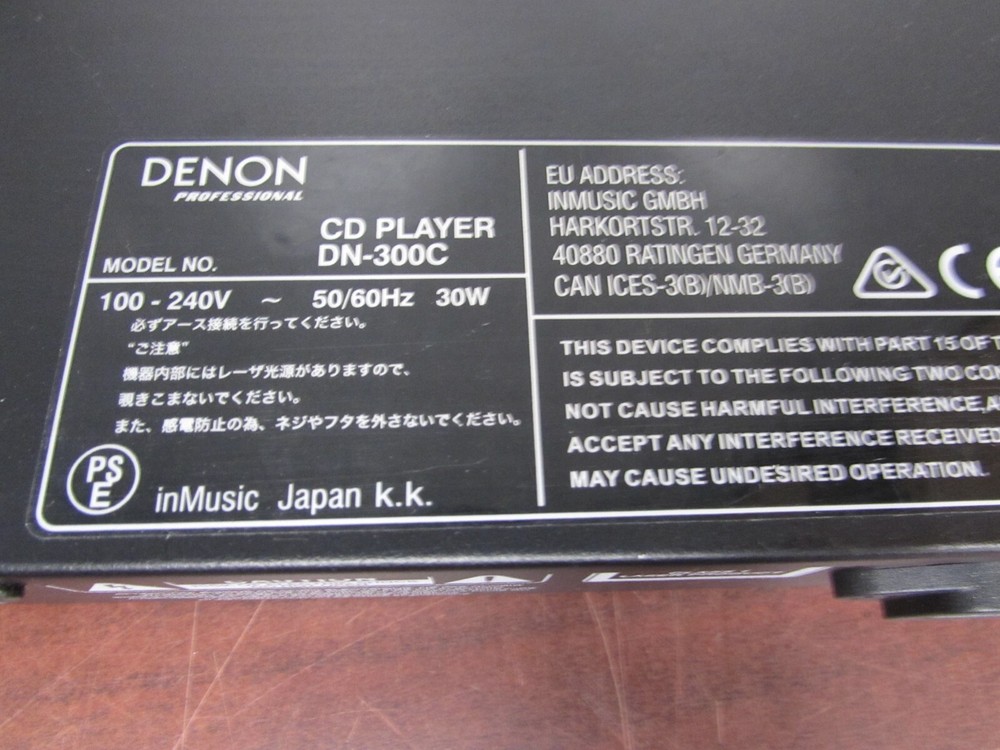 DENON PROFESSIONAL DN-300C CD PLAYER (13F)