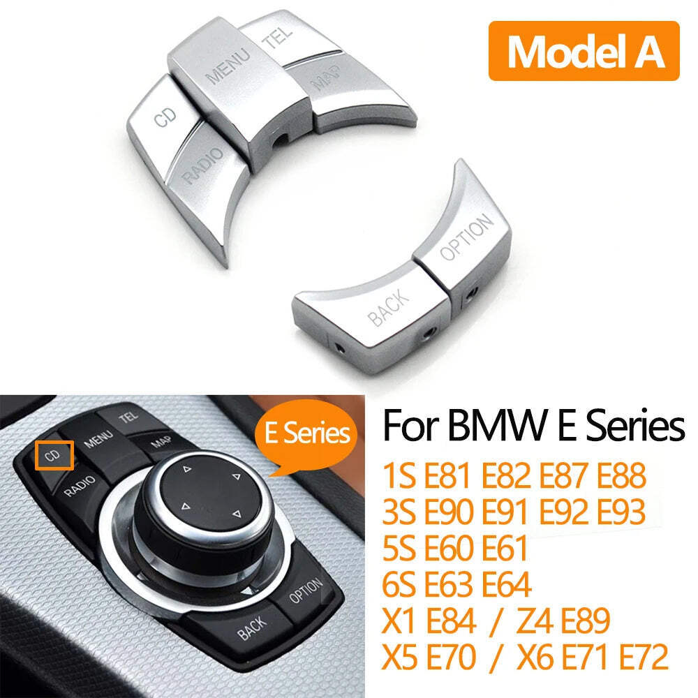 Interior Car CIC IDrive Multi Media Knob Menu Buttons Replacement For BMW E60 E6