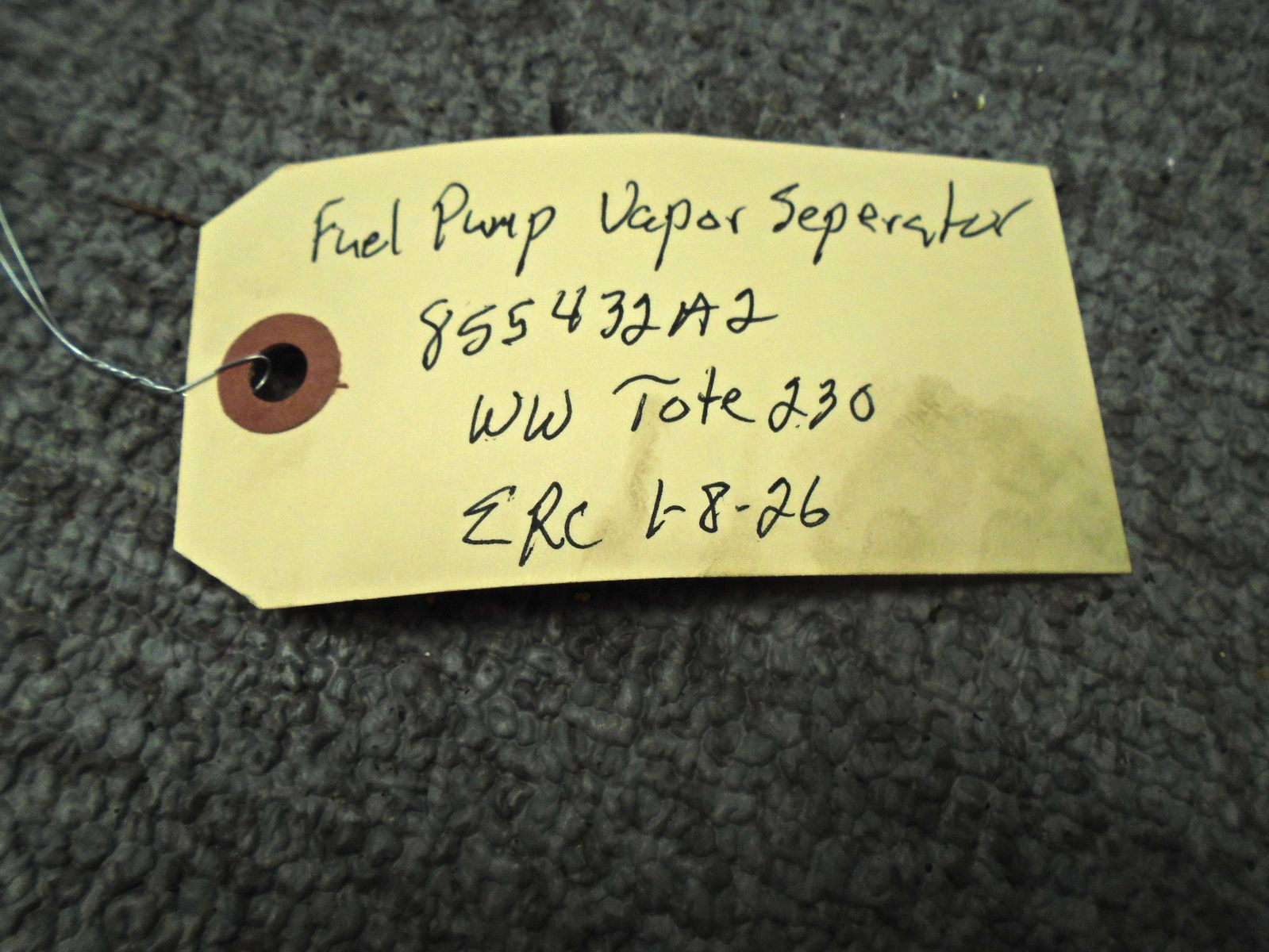 MERCURY FUEL PUMP/VST VAPOR SEPERATOR ASSY 855432A2 OPTIMAX 200-225 HP OUTBOARD