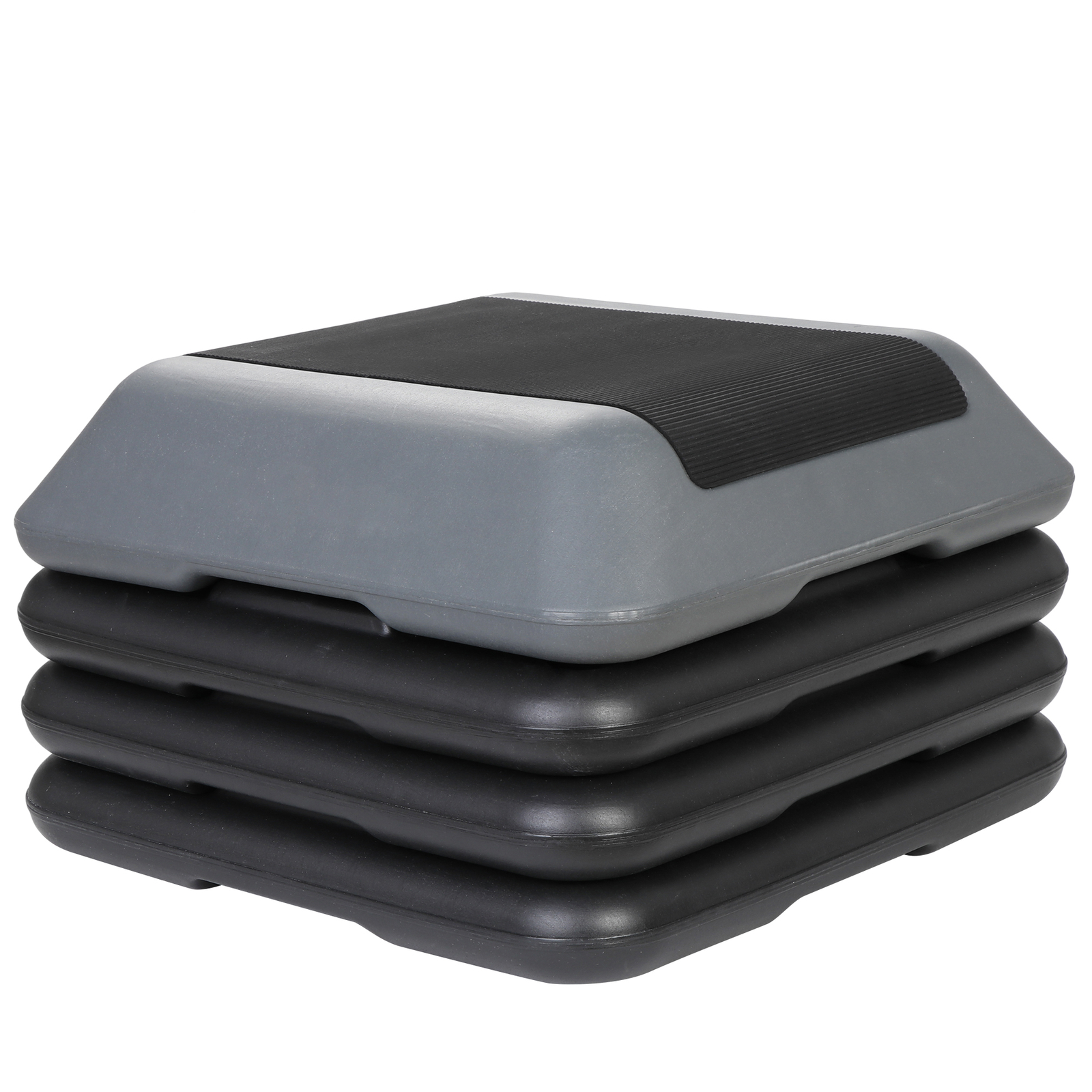 2PCS 16"x16"Aerobic Step Platform Exercise Workout Aerobic Stepper 4" - 12"