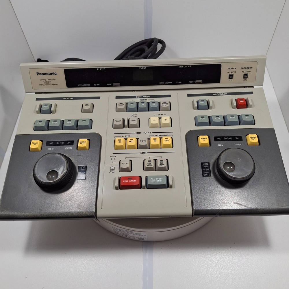 Panasonic AG-A770 Editing Controller Keyboard – Powers On – w/ 15-Pin Cable