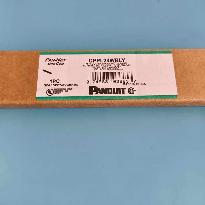 Mini Com Modular Patch Panel Cat 6, 5E w/ Faceplates For Panduit CPP24WBLY USA