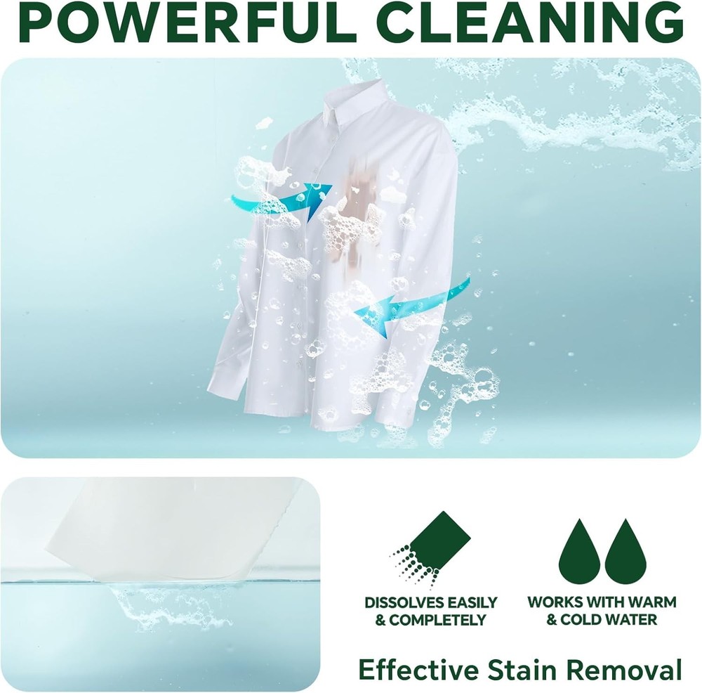 OrientLeaf Laundry Deternt Sheets Fresh Scent, Eco-Friendly, Powerful
