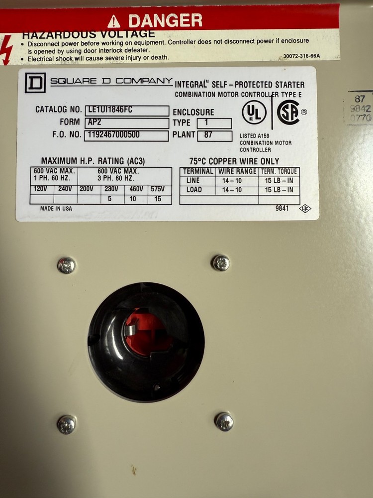Square D IEC Controls LE1UI1846FC