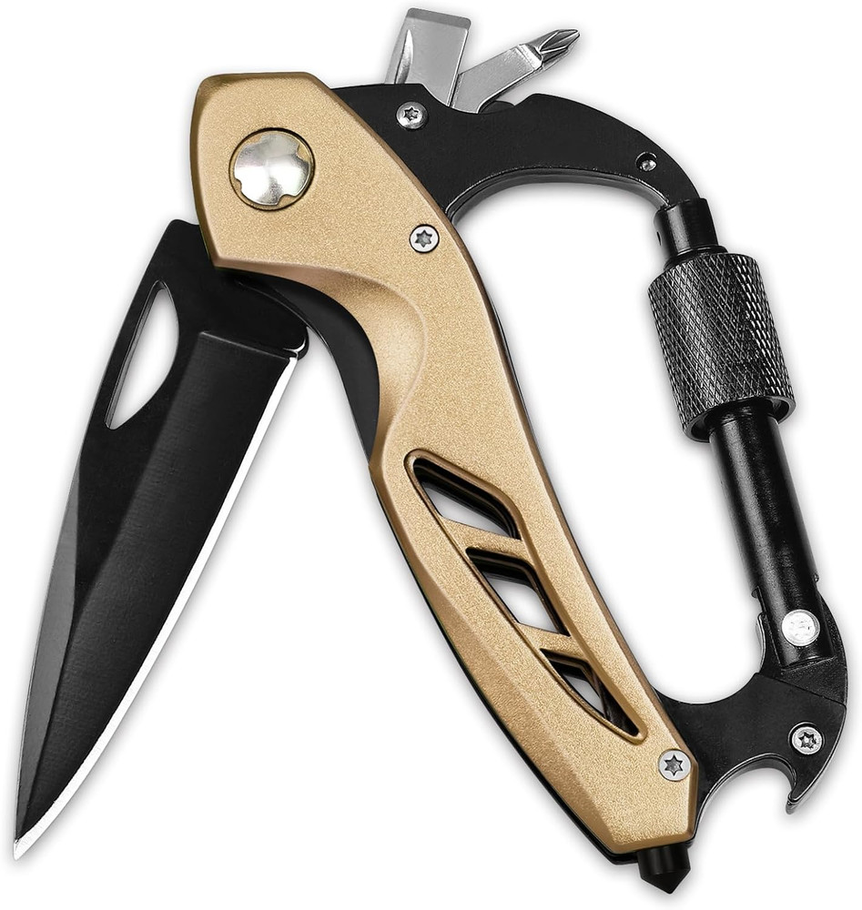 Multitool Knife, Gift for Men (Gold)