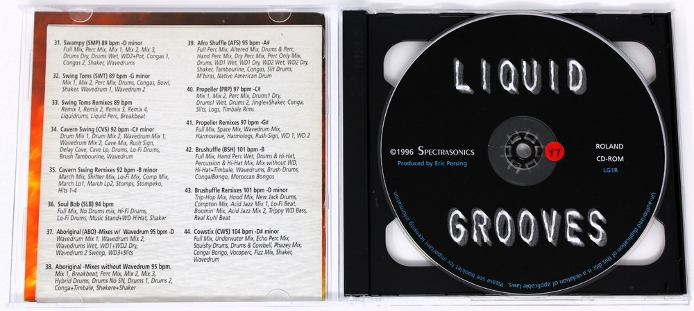 Spectrasonics Liquid Grooves Roland Format Sound Library/Sampling Double CD