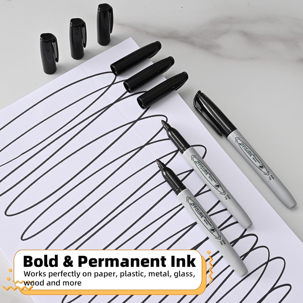 Permanent Markers, 40 Packs Permanent Markers Bulk, Quick Drying in One Second,