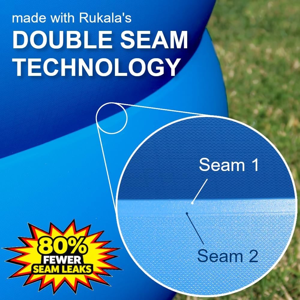 Inflatable Pool with Pump and Ground Tarp