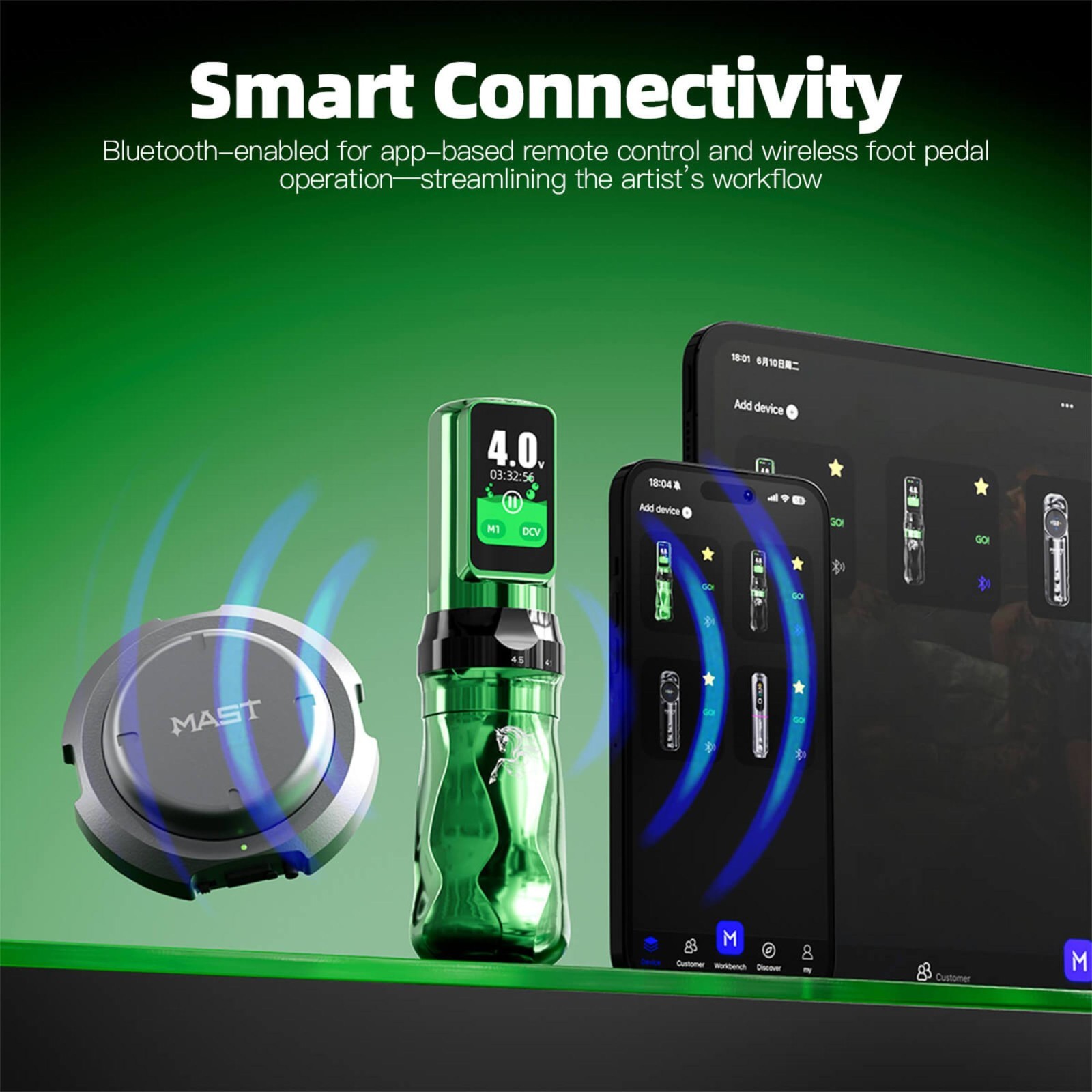 Fold Pro Year of the Horse Edition Wireless Tattoo Pen Machine 2.5-4.5mm 7 Adjus