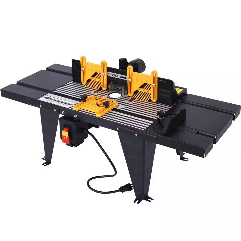 Electric Benchtop Router Table Wood Working Tool, Black