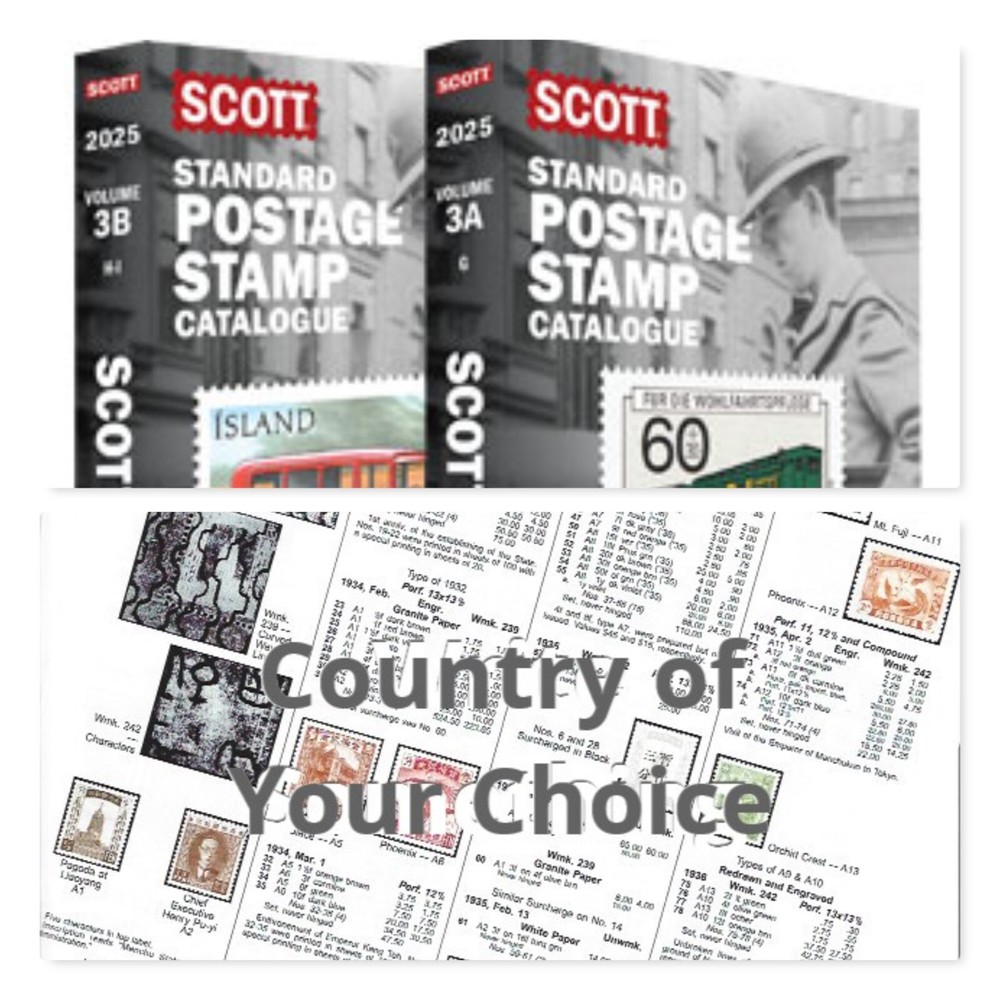 Country Pages from 2025 Scott Standard Postage Stamp Catalog 3A-3B FREE US SHIP
