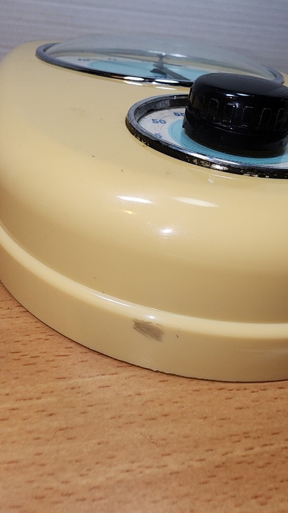 Vintage RZK Art Deco Kitchen Time Wall Clock And Timer Clock & Timer Tested Work