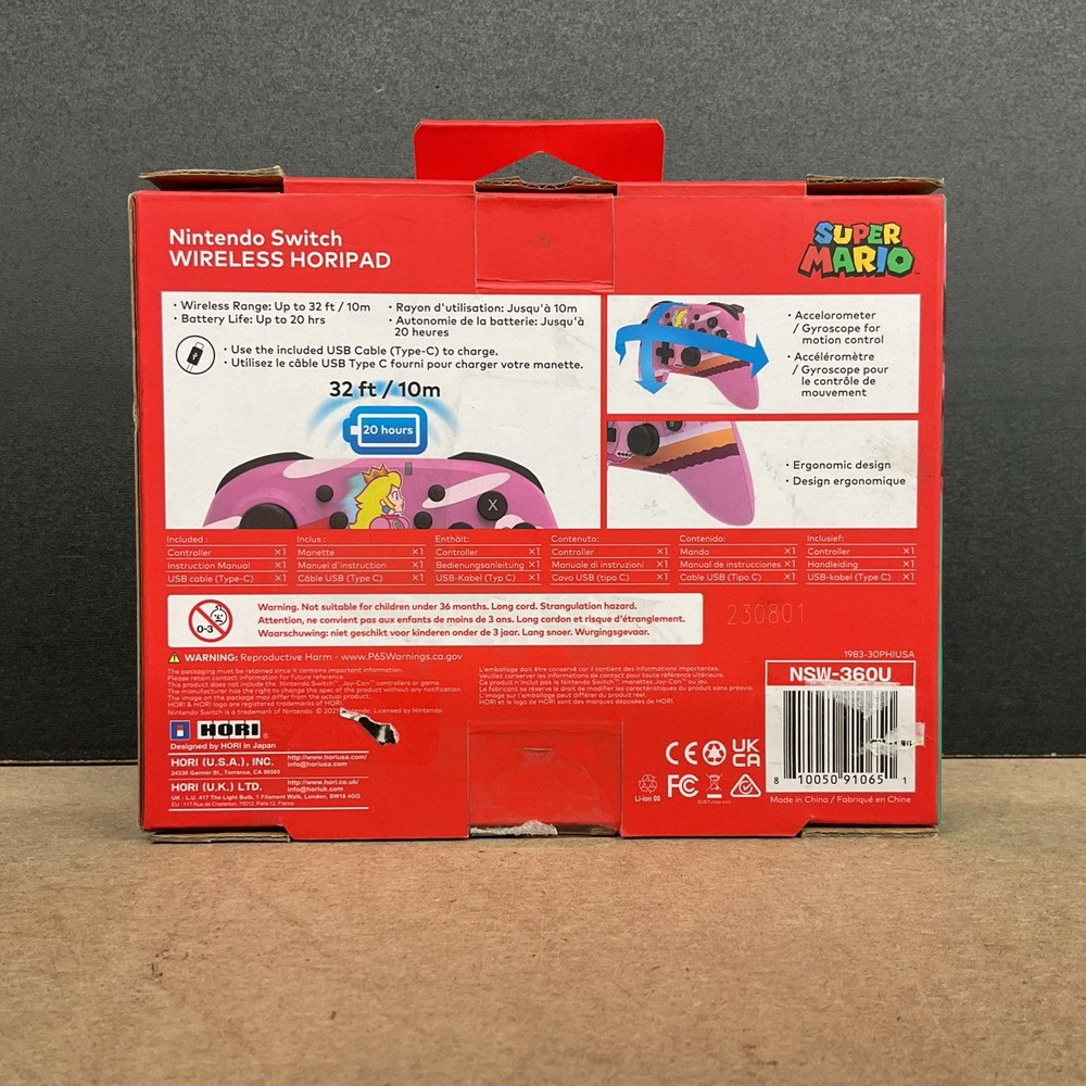 Hori Nintendo Switch / Switch 2 Horipad Wireless Controller - Super Mario Peach