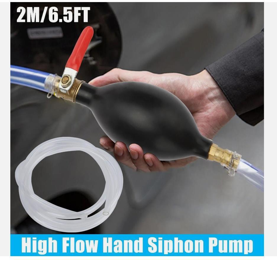 New Siphone Hose Gas Transfer Pump Gasoline Oil Water Fuel Transfer Hand Pump