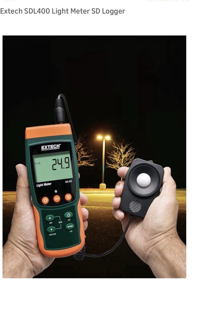 Extech SDL400 Light Meter Datalogger SD Logger Datalogging Standard