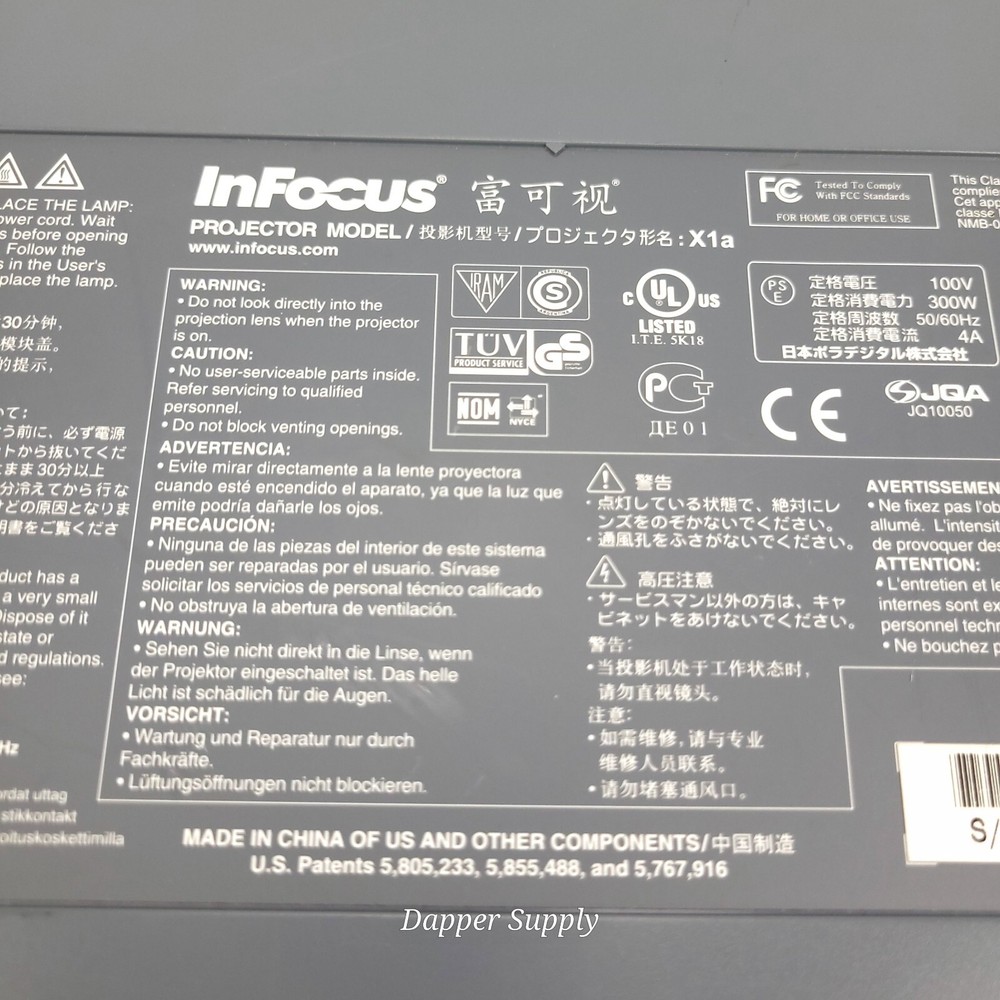 InFocus Model X1A Desktop Multimedia Projector
