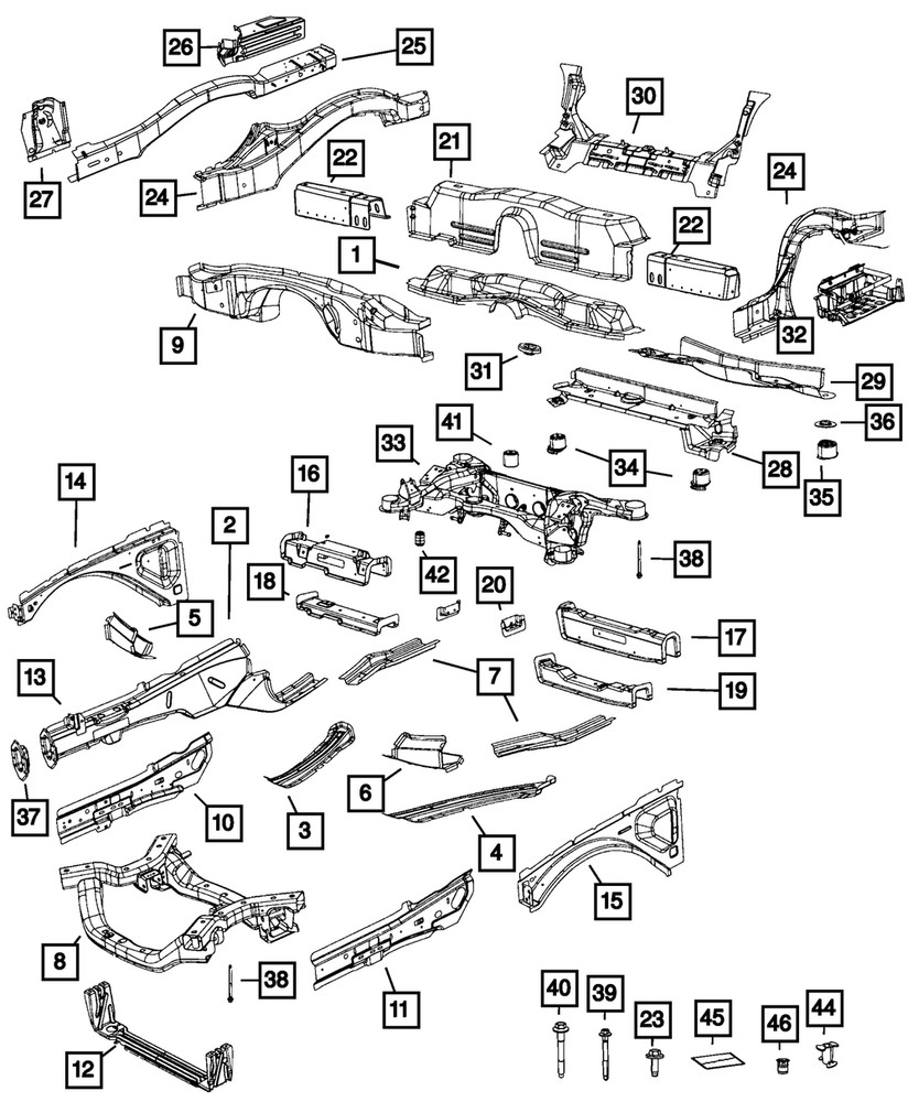 Genuine Mopar Extension Left 5112975AE