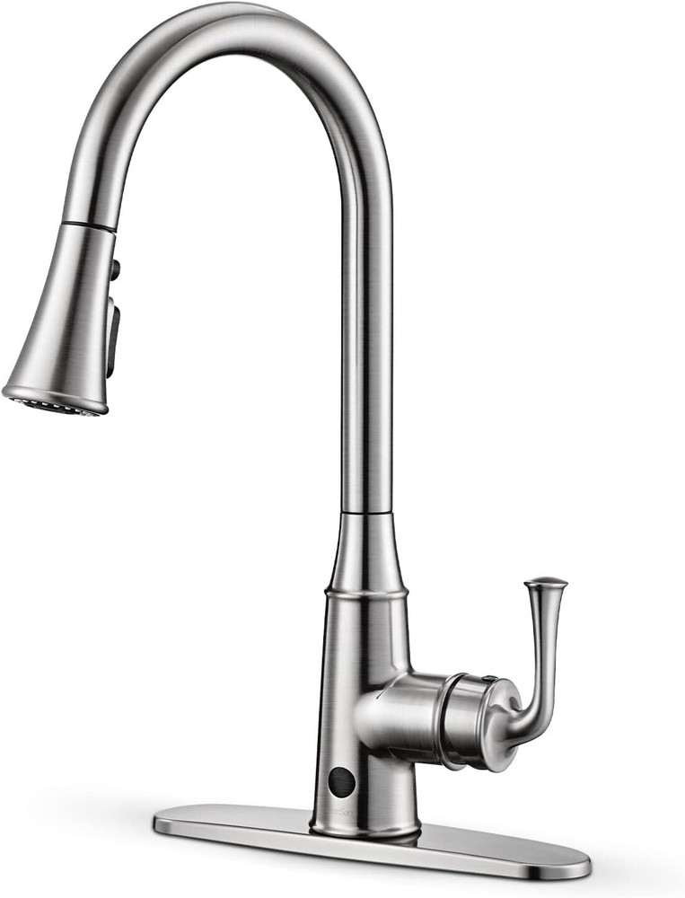 WATERSONG Touchless Kitchen Faucet Automatic Motion Sensor - BRUSHED NICKEL