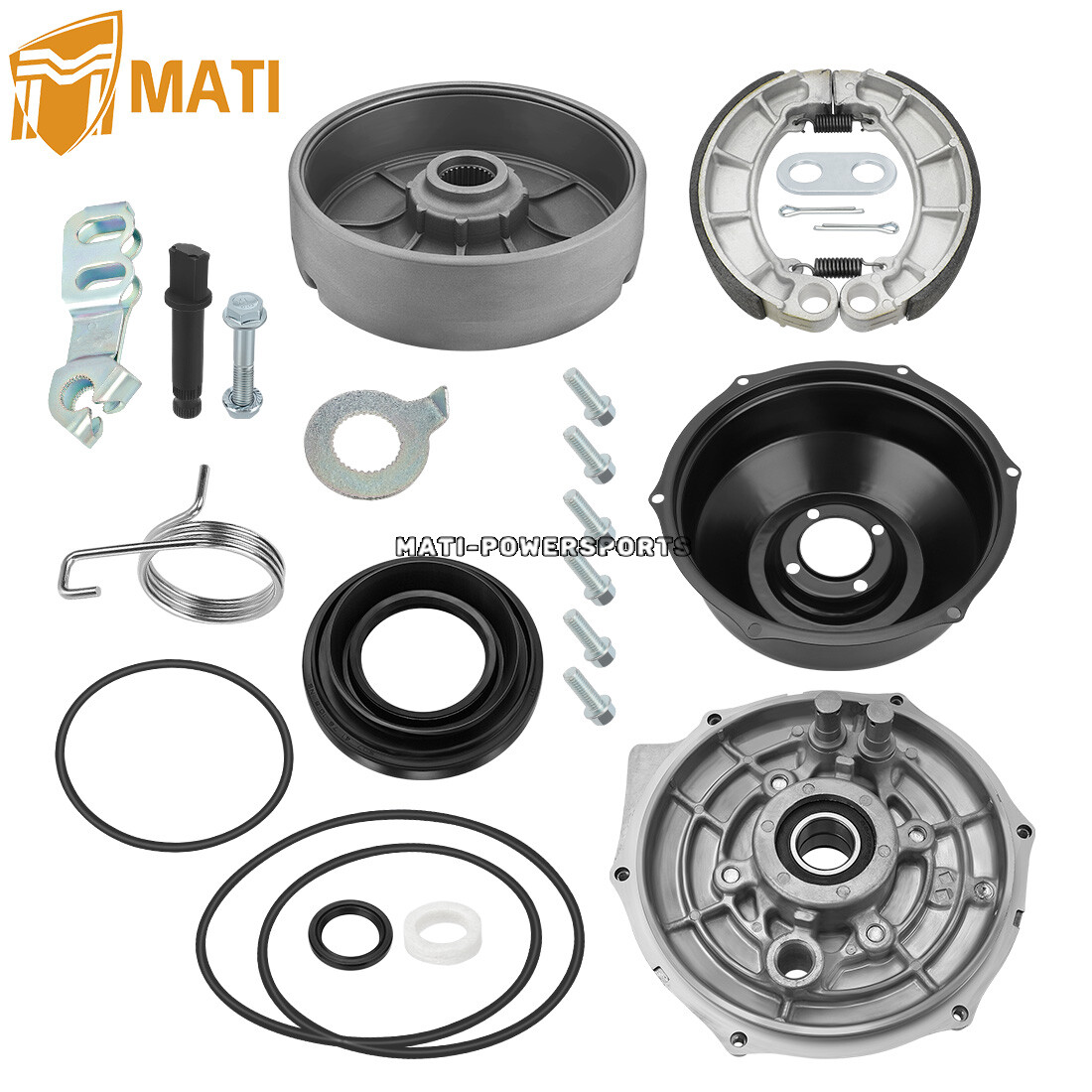 Rear Brake Drum Hub Plate Cover Shoes Assy for Honda Foreman 400 450 TRX400/450