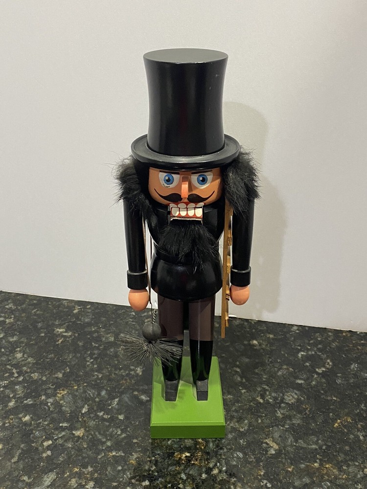 Vintage Erzgebirge Expertic Nutcracker Chimney Sweep 11" German Democratic Repub