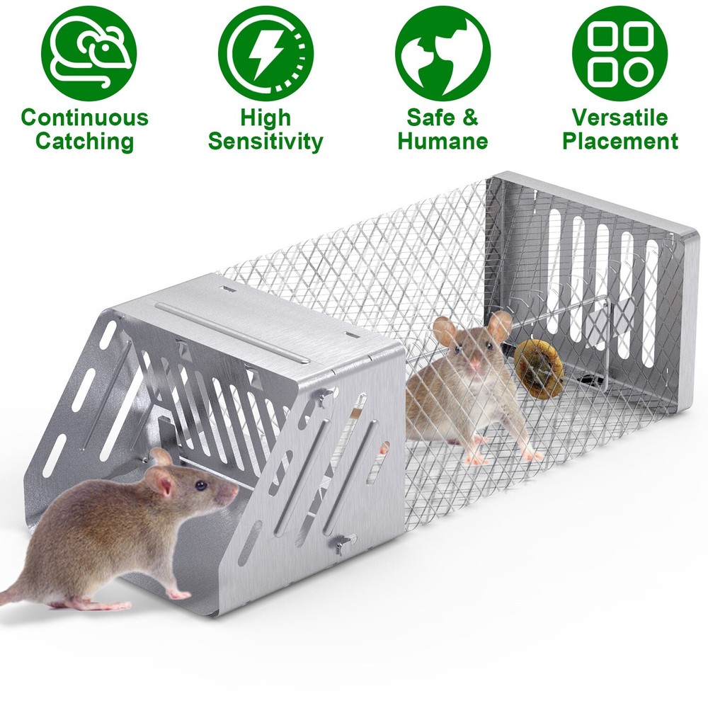 Automatic Continuous Live Humane Mouse Rat Trap Chipmunk Rodent Trap Catch Cage