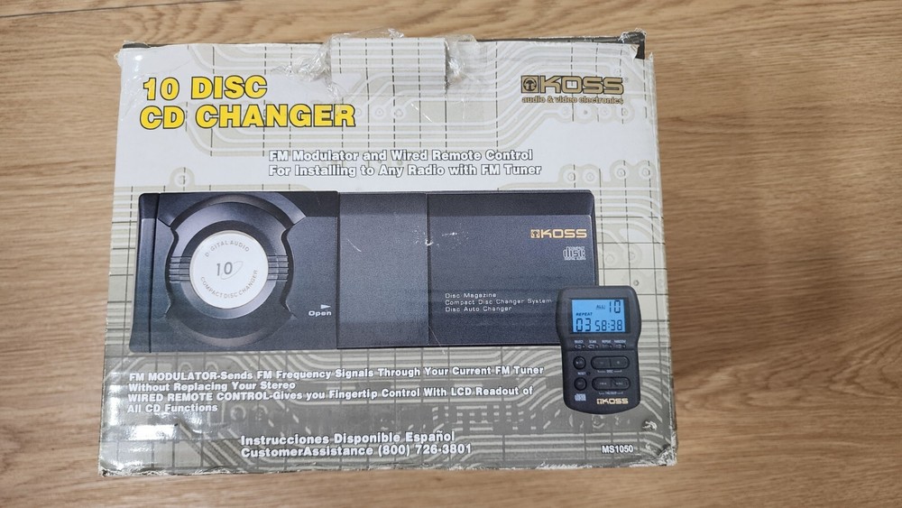 Koss 10 Disc CD Changer New Open Box Class 1 Laser