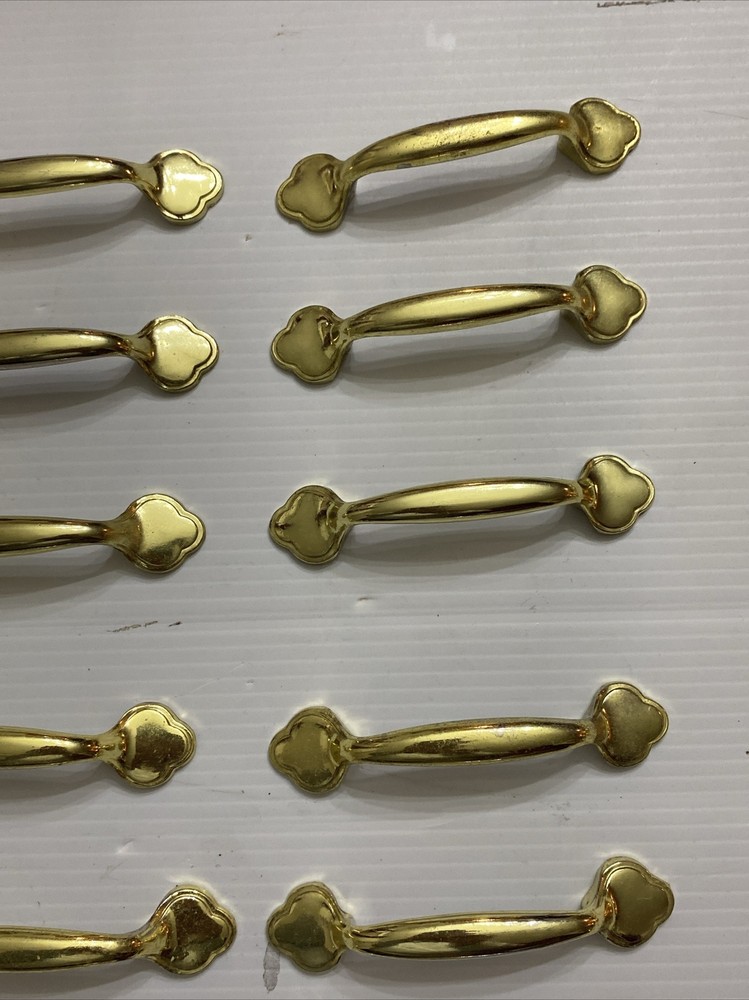 12 Vintage Brass Cabinet Door Drawer Handles Pulls Knobs Architectural Salvage