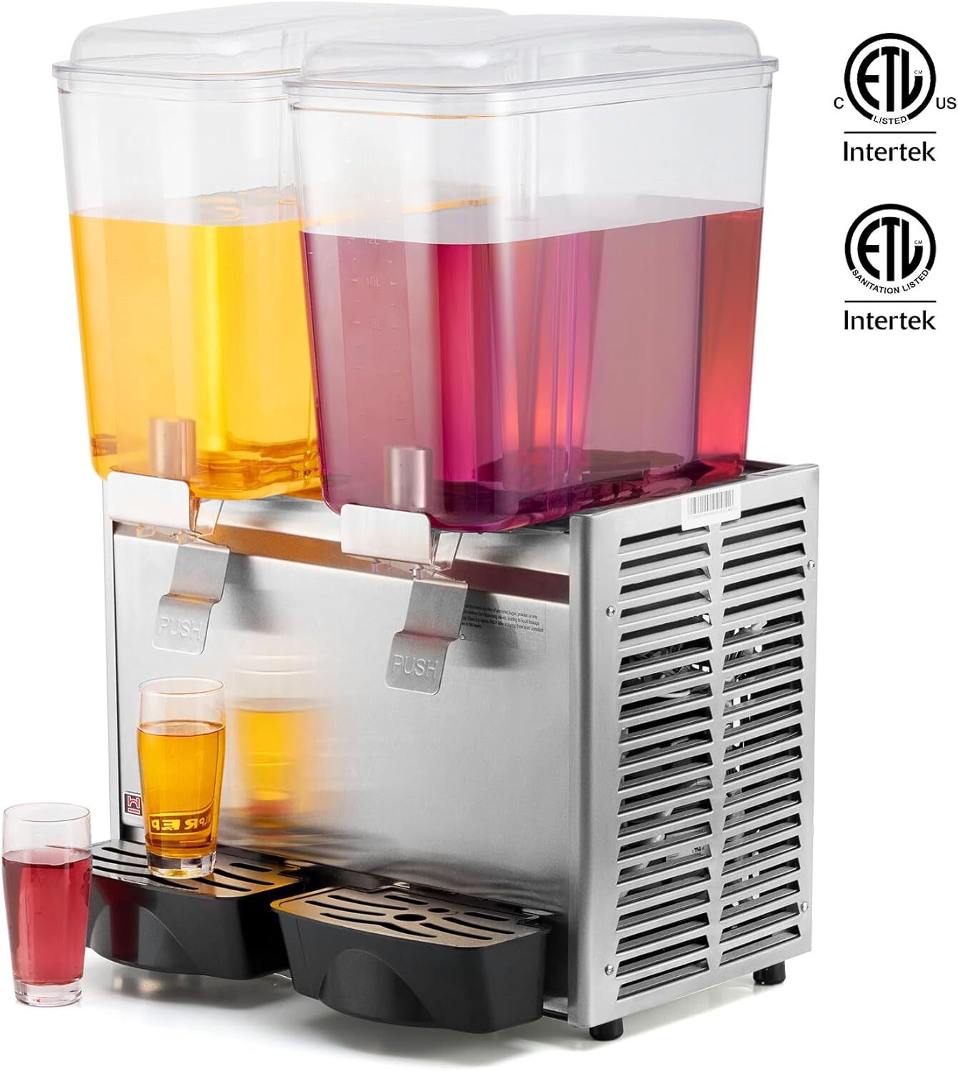 Secondhand Commercial Beverage Dispenser, 9.6 Gal Refrigerated Juice Dispenser