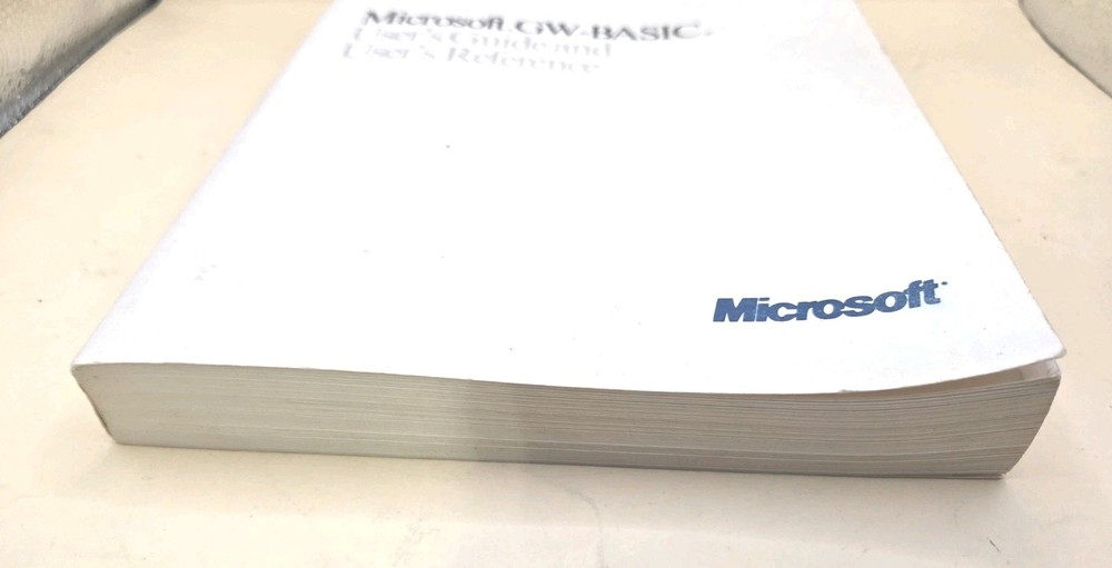 1987 Microsoft GW-Basic User's Guide And User's Reference Softcover