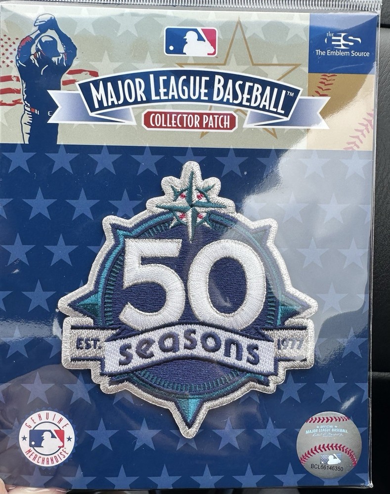 MLB 2026 Seattle Mariners 50th Season Patch-  Embroidered Patch-NEW