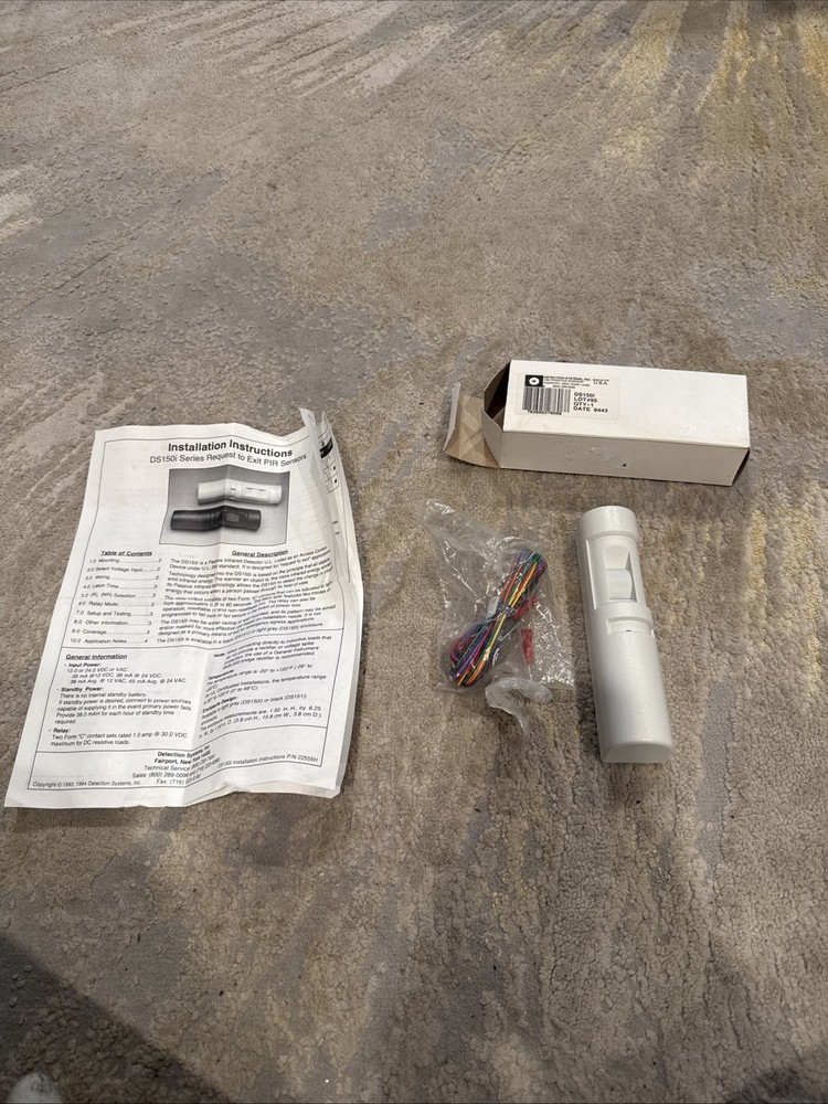 NEW  Detection Systems Request To Exit PIR Motion Detector DS150i