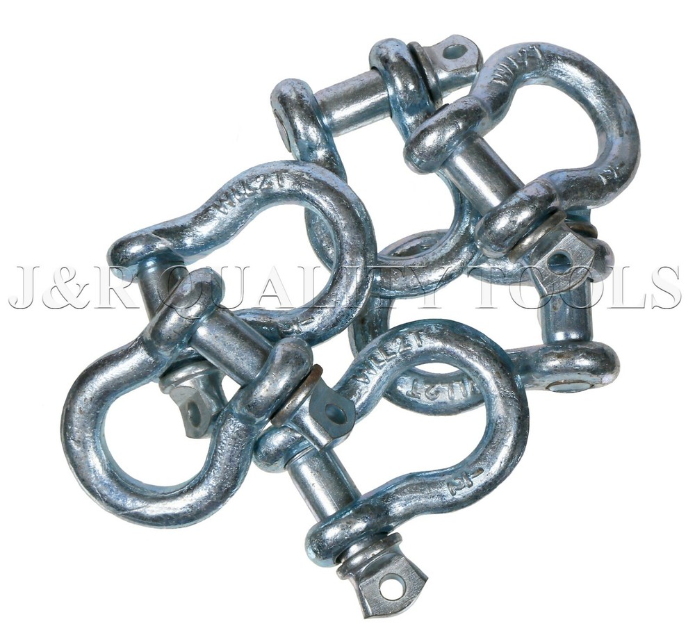 1/2" D Ring Clevis Bow Shackle Screw Pin Rigging Towing Pulling 2 Ton / 10pc Lot