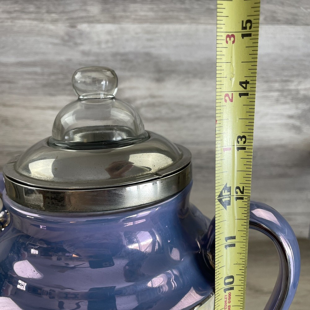 Vintage Royal Rochester Percolator Lusterware 1924 Blue & Silver