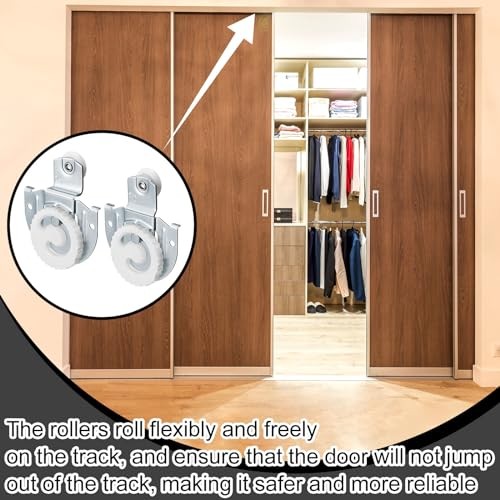 4 Piece Sliding Closet Door Hardware Rollers Wardrobe 1 Adjustable Version