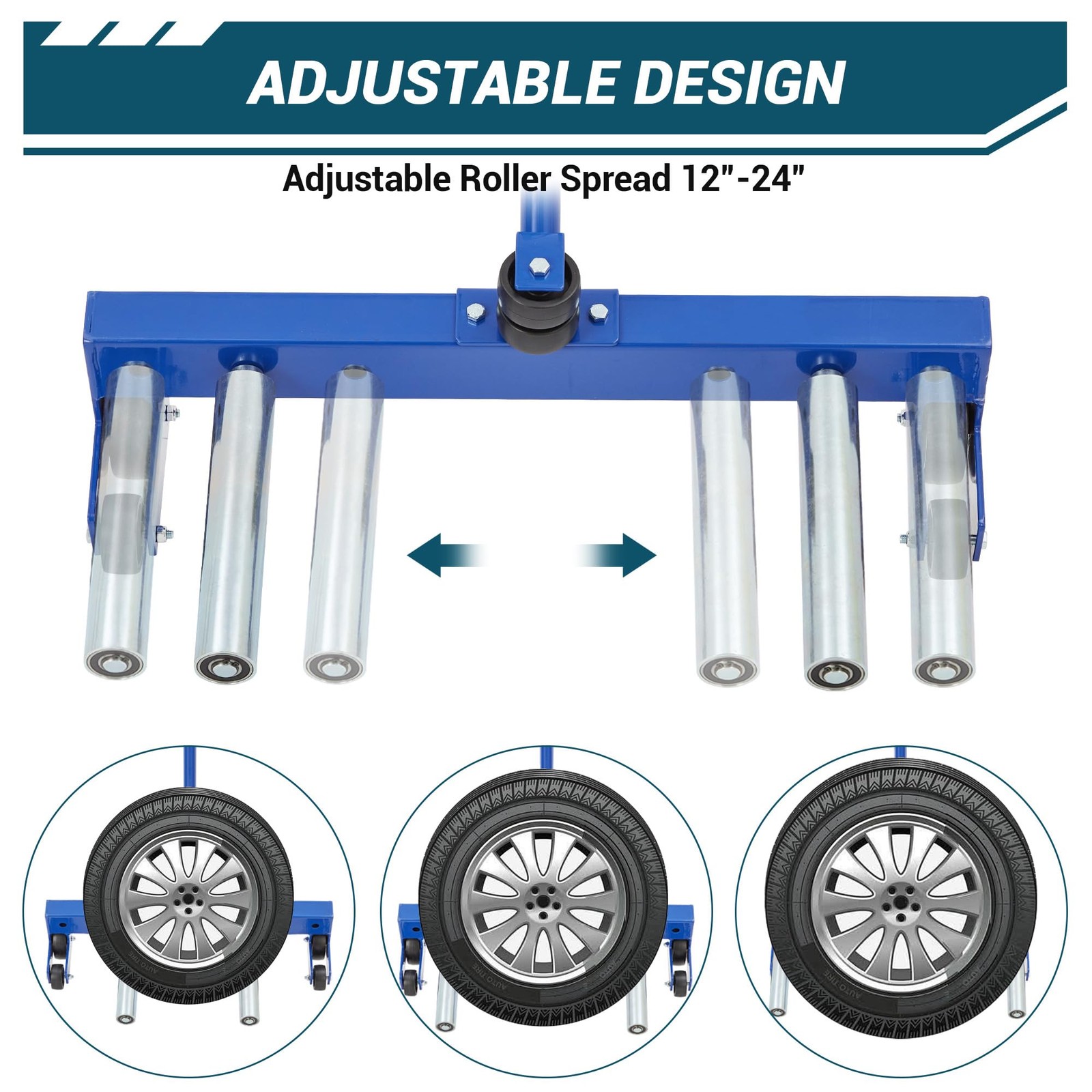 500LBS Lift Tire Dolly, Wheel Dolly Truck Tire Wheel Dolly Tire Moving Cart Tool